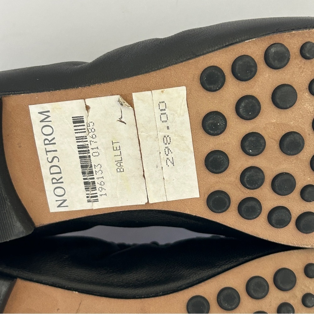 Tory Burch Ballet Loafer Flats Minimalist Black Leather Shoes Logo Size 5.5 - Picture 13 of 15